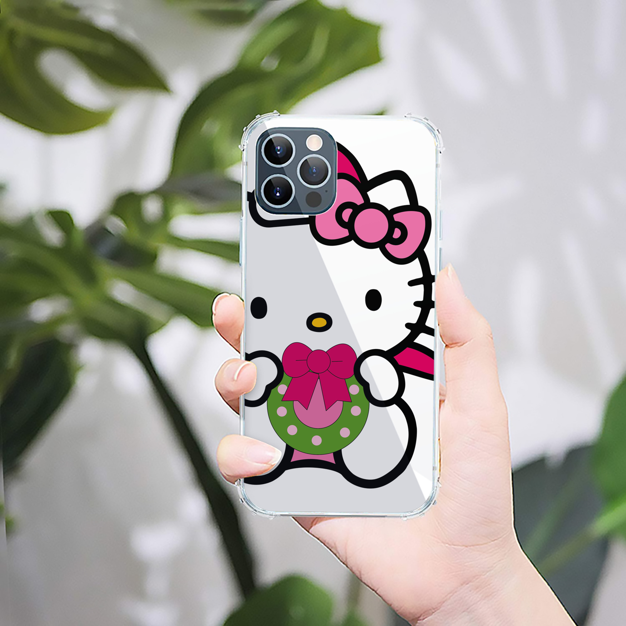 （画像用） Hello Kitty ハローキティ 【iPhone 12シリーズ対応】透明スマホケース（クリアソフトケース）